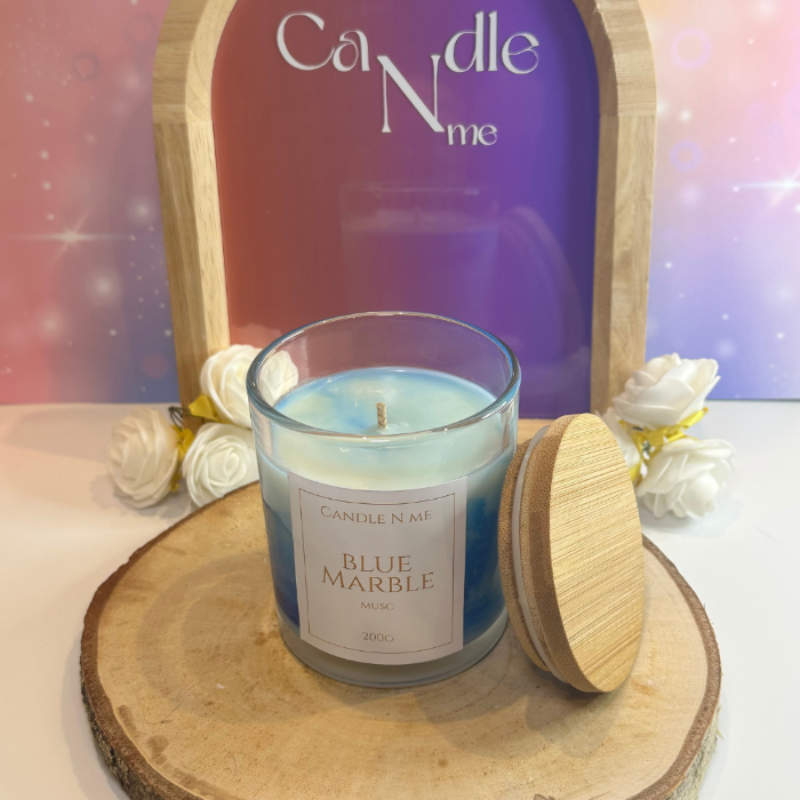 Précommande - Bougie Blue Marble -  Musc  ( 2 à 7 jours)