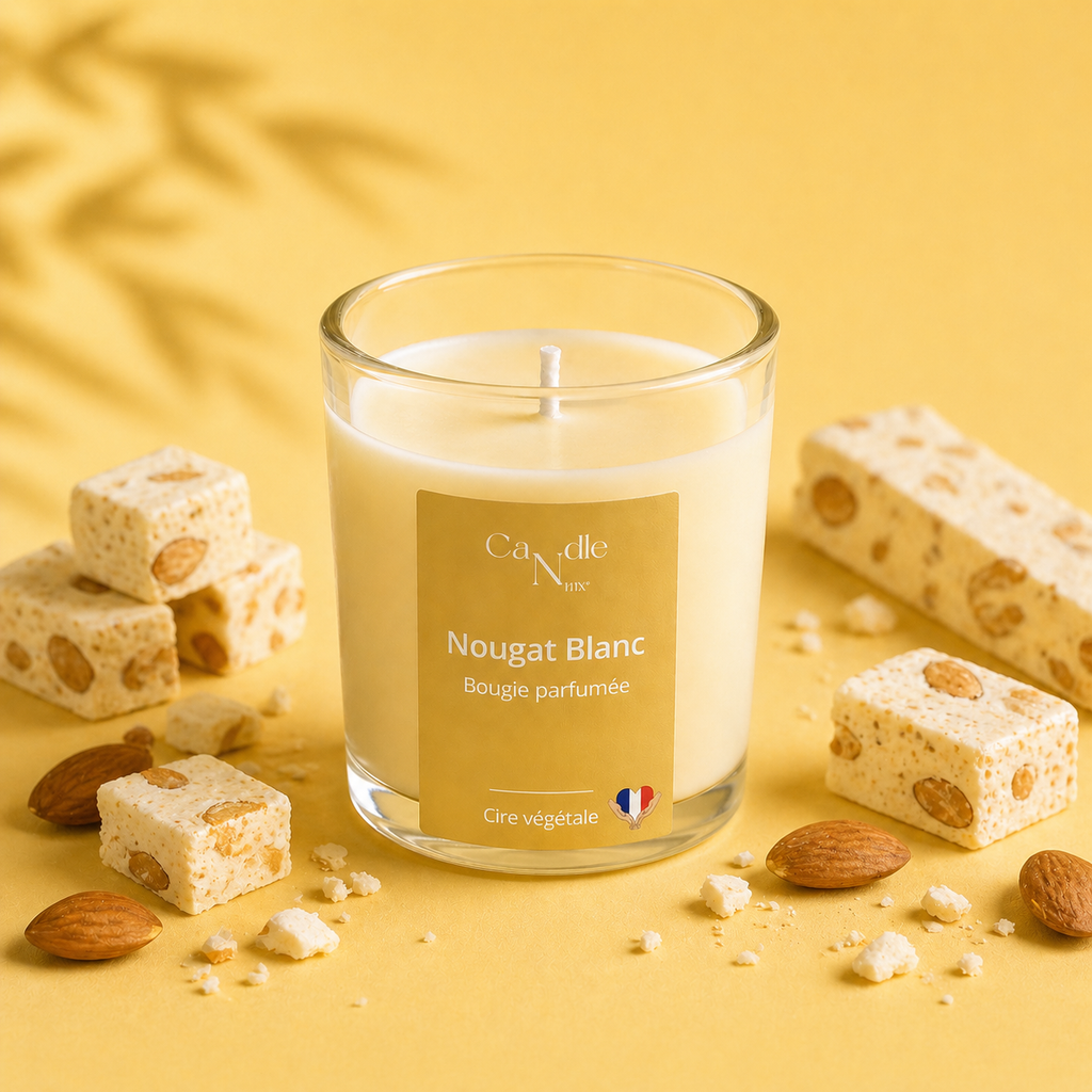 Bougie parfumée "l'authentique" - Nougat blanc