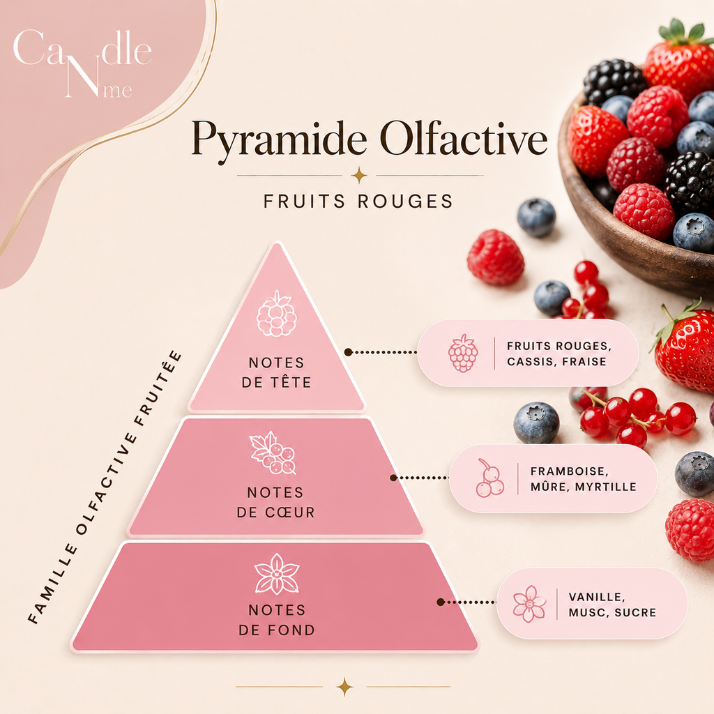 Bougie Red Marble - Fruits rouges