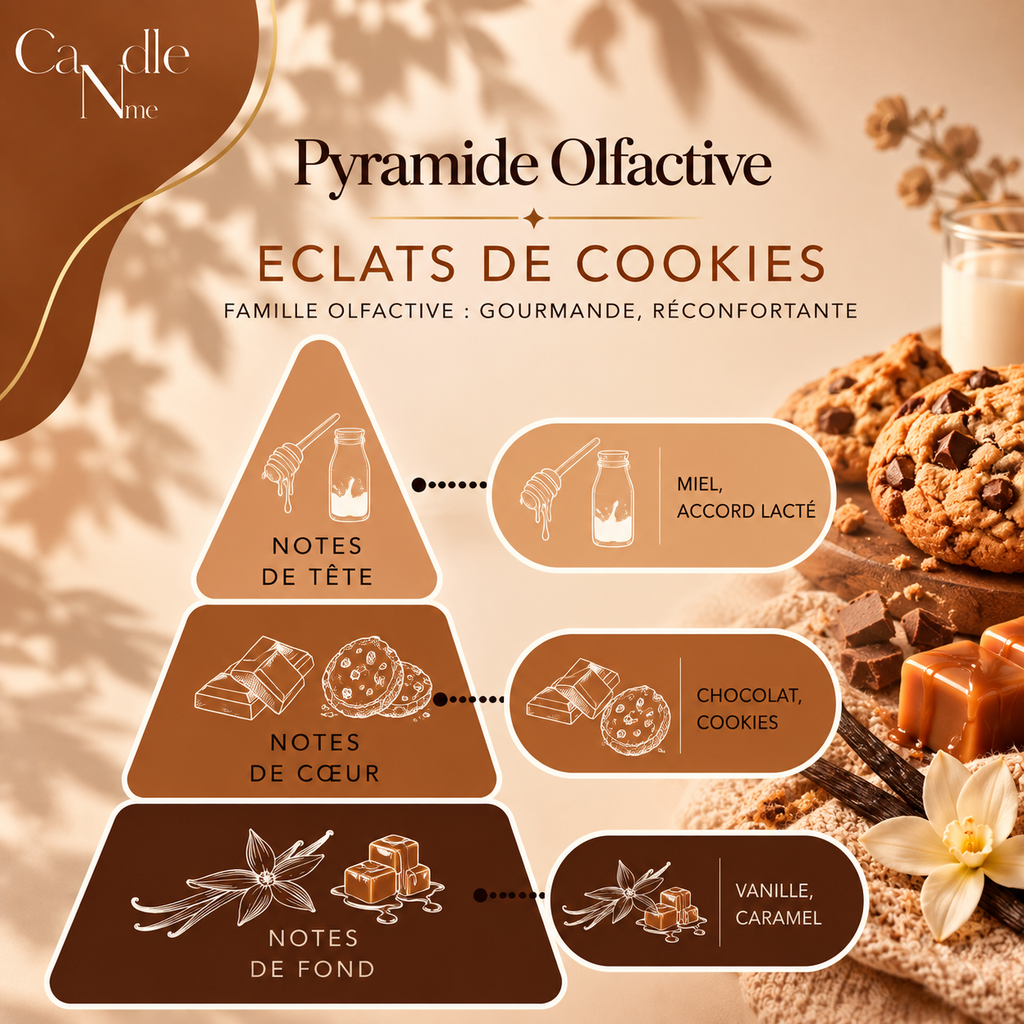 Bougie parfumée "L'Authentique" - Éclats de cookies