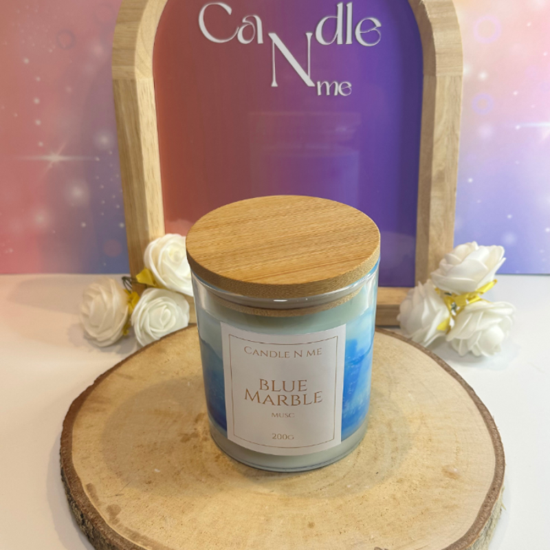 Précommande - Bougie Blue Marble -  Musc  ( 2 à 7 jours)